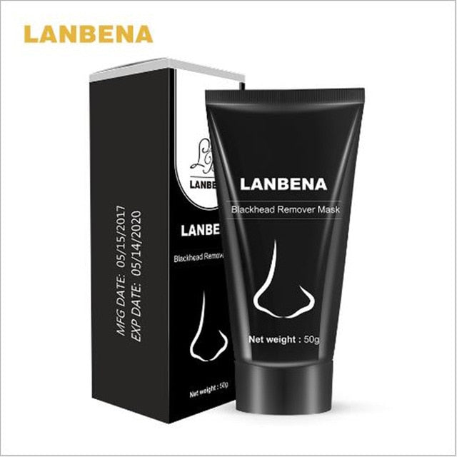 LANBENA Black Mask Face Mask From Black Dots Black Head Remover Skin Care Mud Nose Strips Acne Treatment Pore Peel Off Mask Free