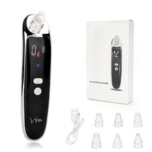 Load image into Gallery viewer, Electric Face Nose Vacuum Blackhead Pore Remover Suction Blackhead Pimple Acne Remover Cleaner with 6 tips Facial Skin Care Tool