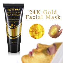 Load image into Gallery viewer, 24K Gold Collagen Facial Mask Anti Aging Whitening Wrinkle Lifting firming to blackheads Smooth Tear Peel Off Masks Skin Care
